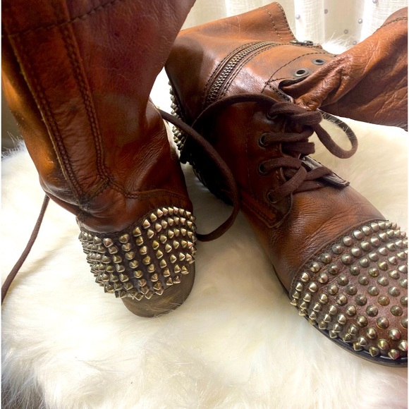 Steve Madden spiked combat boots - Picture 2 of 3